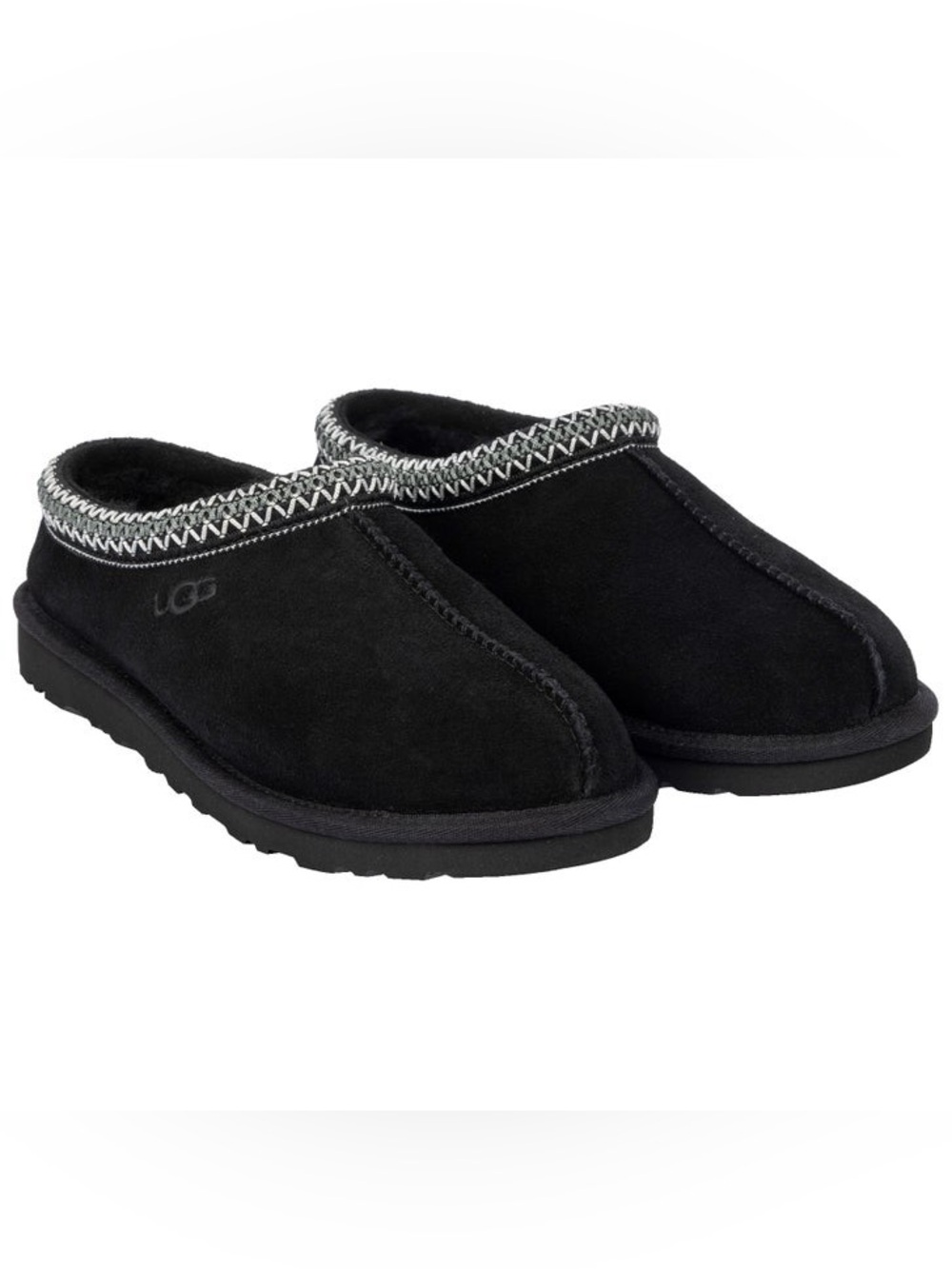 Men’s UGG Black Suede Slip-On Clog Slippers( 11)